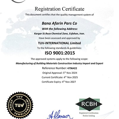 تمدید گواهی ISO 9001 و CE برای دال‌های مجوف
